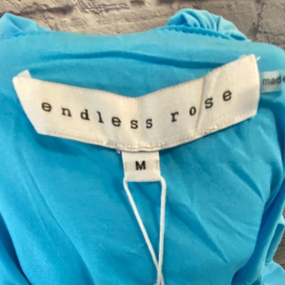 🆕️ ENDLESS ROSE Aqua Ruffled Flounced Tier Mini Dress - Picture 5 of 5